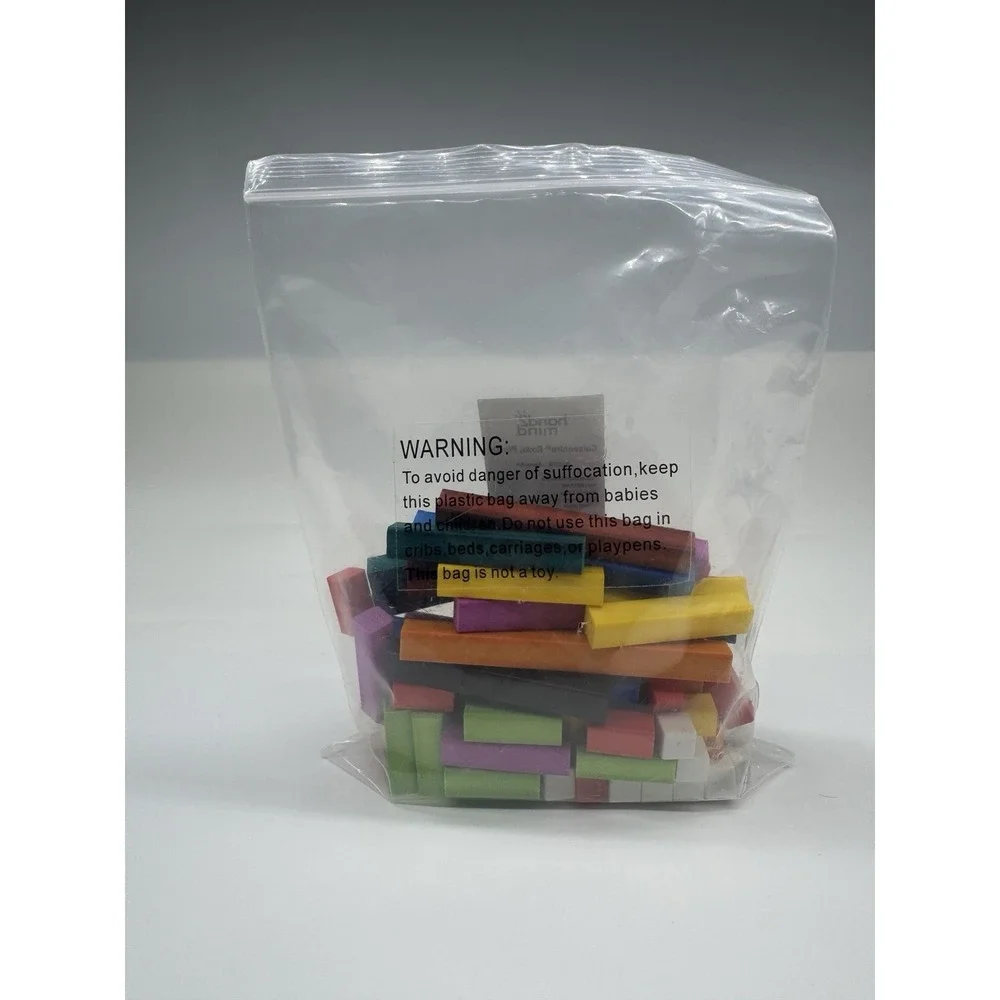hand2mind Plastic Cuisenaire Rods Individual Set, Math Manipulatives, Montessori